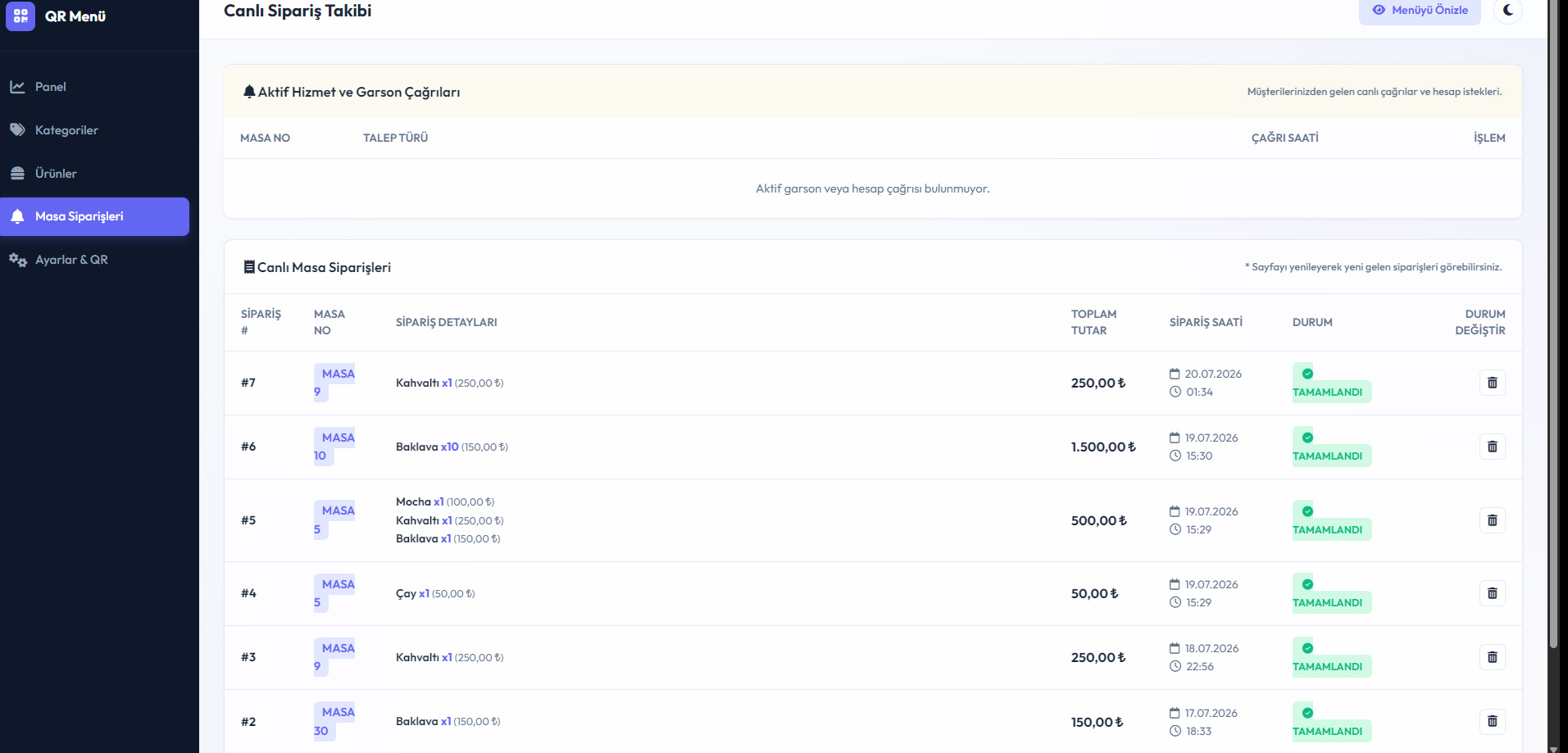 Dashboard Önizleme 3