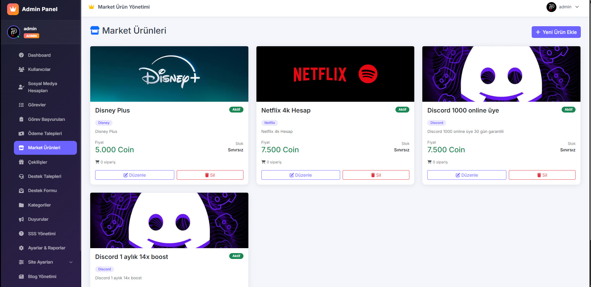 Dashboard Önizleme 4