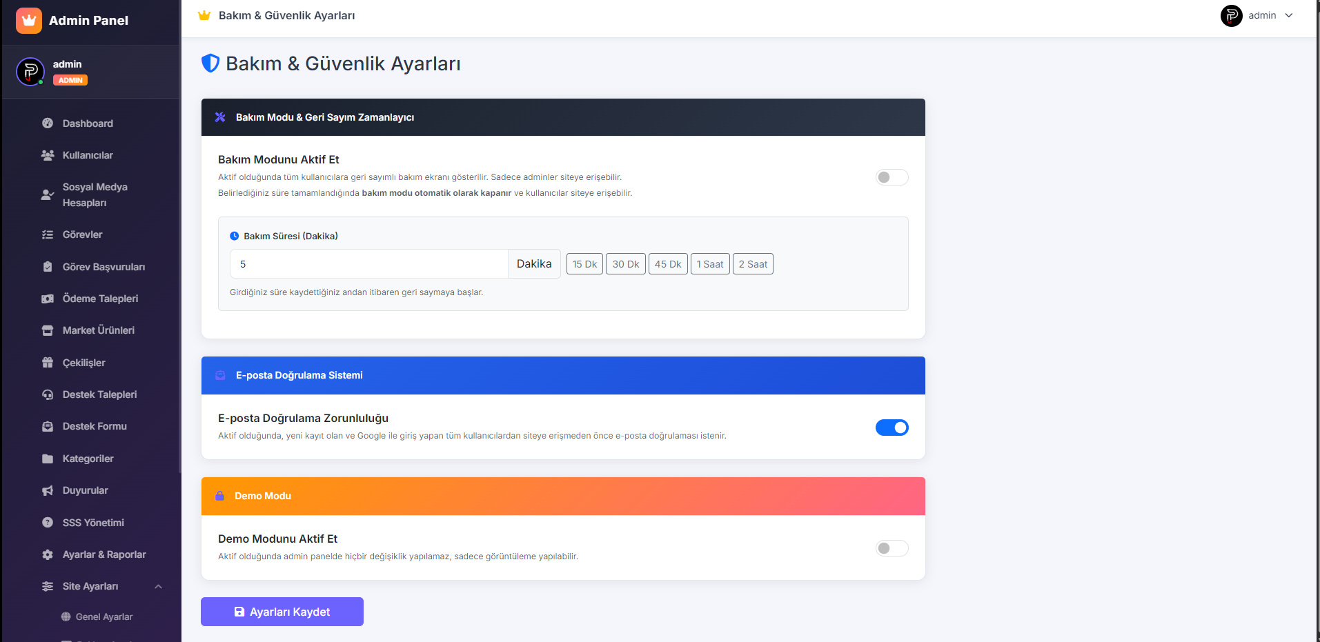 Dashboard Önizleme 7