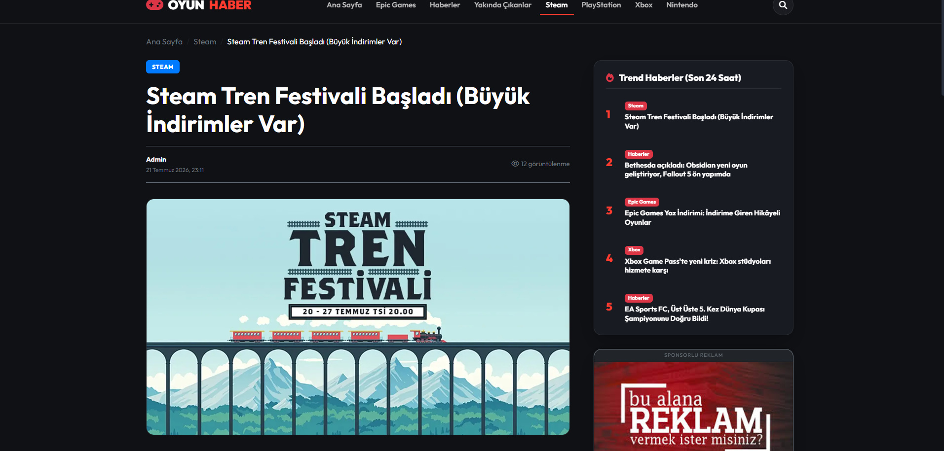OYUN HABER BLOG YAZILIMI Önizleme 4